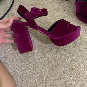 Velvet heels